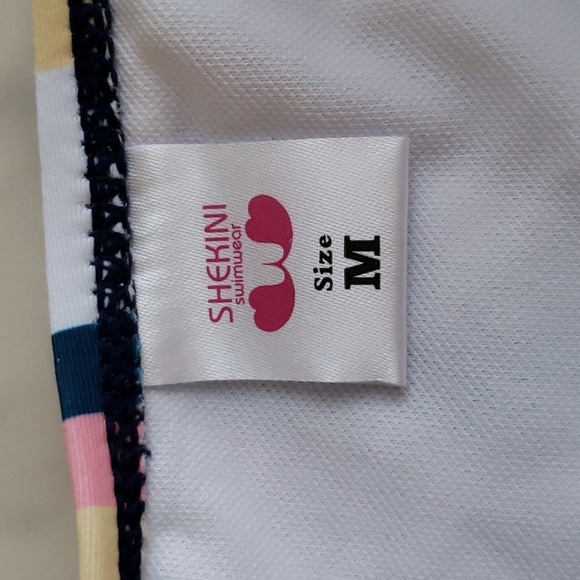 SHEKINI Push Up Bathing Suits Cross Wrap Bikini Set in Deep Blue Size M - Picture 8 of 10